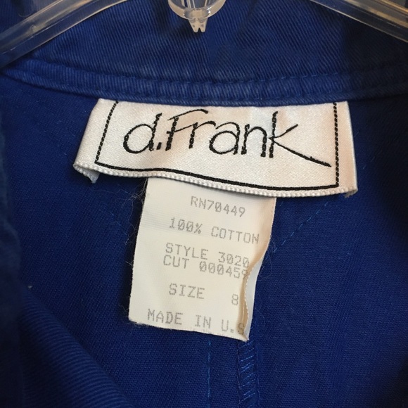 Vintage D. Frank Denim Peplum Dress Size 8 - Picture 3 of 4